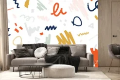 Fototapeta: 手描き・フリーハンドのパターン素材