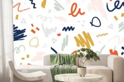 Fototapeta: 手描き・フリーハンドのパターン素材