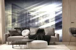 Fototapeta: 3 d tło, widok z perspektywy drutu ramy