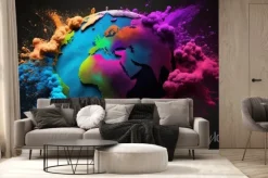 Fototapeta: A lot of colors and holi generative ai