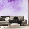 Fototapeta: A purple and white background with lots of watercolor paint splattered