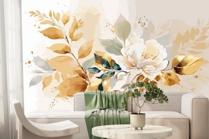 Fototapeta: Abstract art background vector. luxury minimal style wallpaper