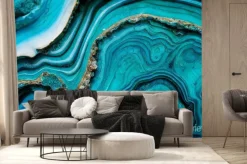 Fototapeta: Abstract background of stone texture. turquoise texture