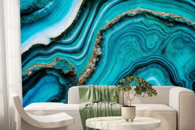 Fototapeta: Abstract background of stone texture. turquoise texture