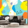 Fototapeta: Abstract collage background hand drawn colorful. beautiful art
