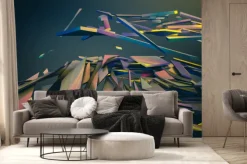 Fototapeta: Abstract 3d rendering of chaotic structure