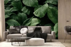 Fototapeta: Abstract green leaf texture, nature background, tropical leaf