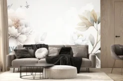 Fototapeta: Abstract watercolor floral art vector background. watercolor