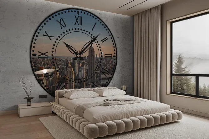 Fototapeta: Abstrakcja nowego jorku na zegarze
