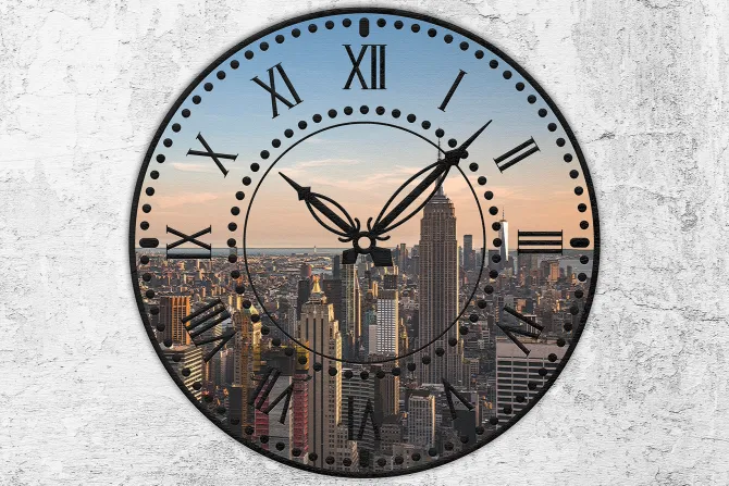 Fototapeta: Abstrakcja nowego jorku na zegarze