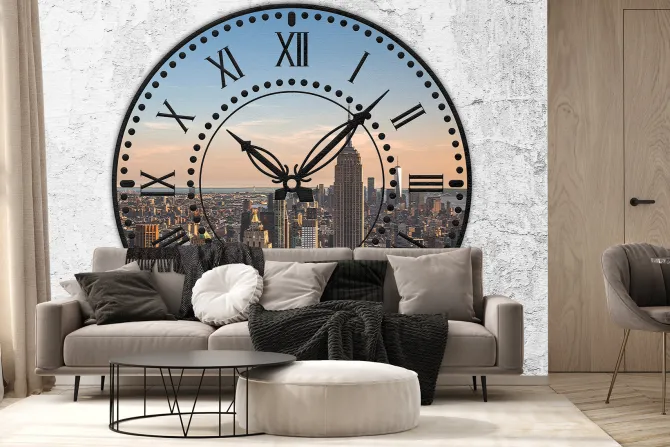 Fototapeta: Abstrakcja nowego jorku na zegarze