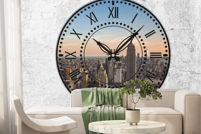 Fototapeta: Abstrakcja nowego jorku na zegarze