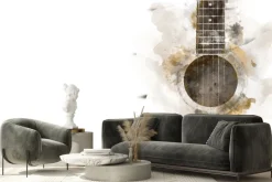 Fototapeta: Abstrakcjonistyczna gitara akwarela