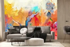 Fototapeta: Abstrakcjonistyczny kolorowy obraz olejny