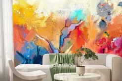 Fototapeta: Abstrakcjonistyczny kolorowy obraz olejny