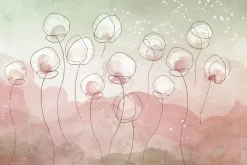 Fototapeta: Abstrakcyjna akwarela białych kwiatów