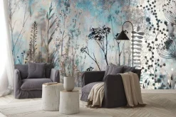 Fototapeta: Abstrakcyjna akwarela łąki z kwiatami