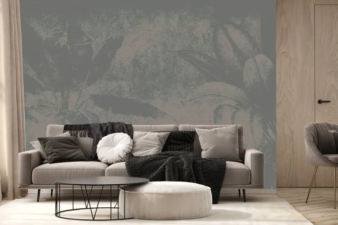 Fototapeta: Abstrakcyjna dżungla w ciemnych kolorach