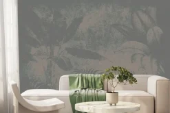 Fototapeta: Abstrakcyjna dżungla w ciemnych kolorach