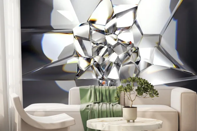 Fototapeta: Abstrakcyjna jasne tło kryształ