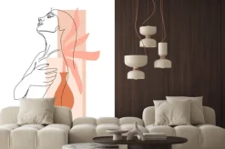 Fototapeta: Abstrakcyjna kobieta z geometrycznymi kształtami