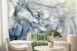 Fototapeta: Abstrakcyjna kompozycja z szaro niebieskiego marmuru