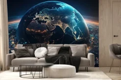 Fototapeta: Abstrakcyjna kula ziemska technologiczna grafika