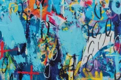 Fototapeta: Abstrakcyjna sztuka uliczna na ścianie