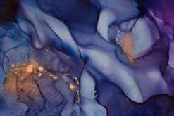 Fototapeta: Abstrakcyjna tekstura marmurkowa granatowa ze złotem