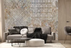 Fototapeta: Abstrakcyjna tekstura w stylu retro z ornamentami