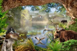 Fototapeta: Abstrakcyjna wioska wzór dla dzieci