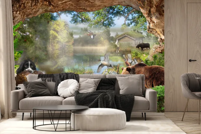 Fototapeta: Abstrakcyjna wioska wzór dla dzieci