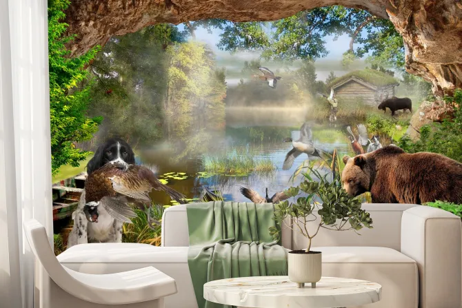 Fototapeta: Abstrakcyjna wioska wzór dla dzieci