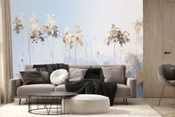 Fototapeta: Abstrakcyjne drzewa naturalny krajobraz w minimalistycznym stylu