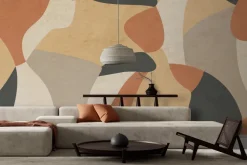 Fototapeta: Abstrakcyjne formy na teksturowym tle w nowoczesnym stylu