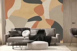 Fototapeta: Abstrakcyjne formy na teksturowym tle w nowoczesnym stylu