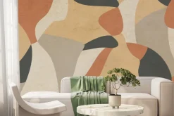 Fototapeta: Abstrakcyjne formy na teksturowym tle w nowoczesnym stylu