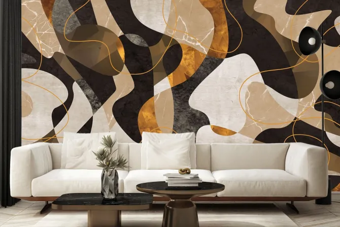 Fototapeta: Abstrakcyjne fale na marmurze