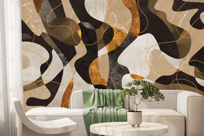 Fototapeta: Abstrakcyjne fale na marmurze