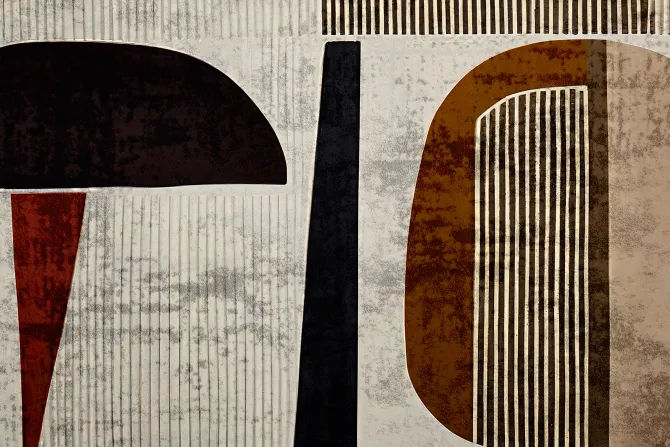 Fototapeta: Abstrakcyjne kształty geometryczne na tekturowym tle nowoczesny