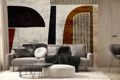 Fototapeta: Abstrakcyjne kształty geometryczne na tekturowym tle nowoczesny