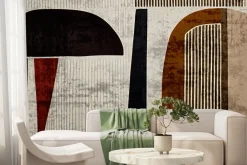 Fototapeta: Abstrakcyjne kształty geometryczne na tekturowym tle nowoczesny