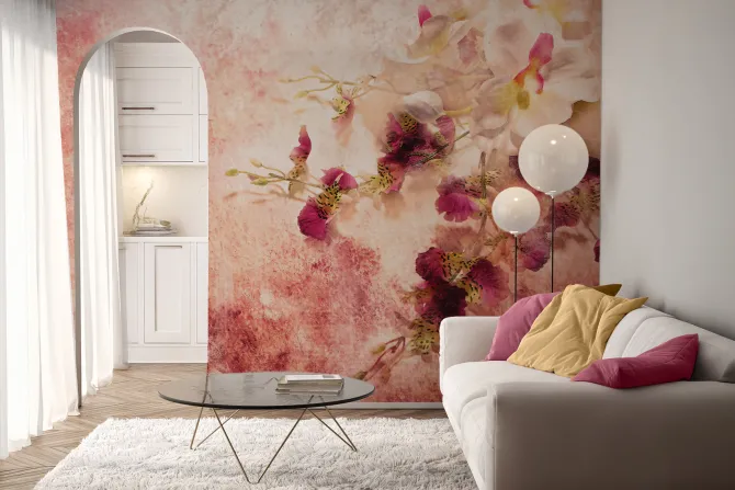 Fototapeta: Abstrakcyjne kwiaty różowego storczyka