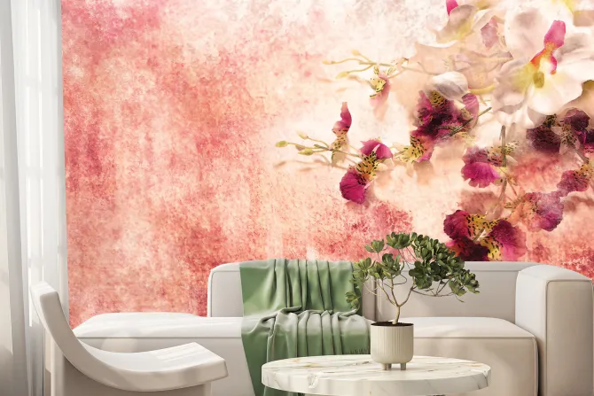 Fototapeta: Abstrakcyjne kwiaty różowego storczyka