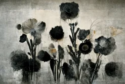Fototapeta: Abstrakcyjne kwiaty w nowoczesnym stylu na betonowym tle