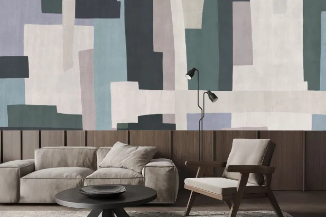 Fototapeta: Abstrakcyjne kształty w stylu retro