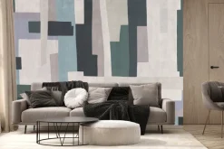 Fototapeta: Abstrakcyjne kształty w stylu retro