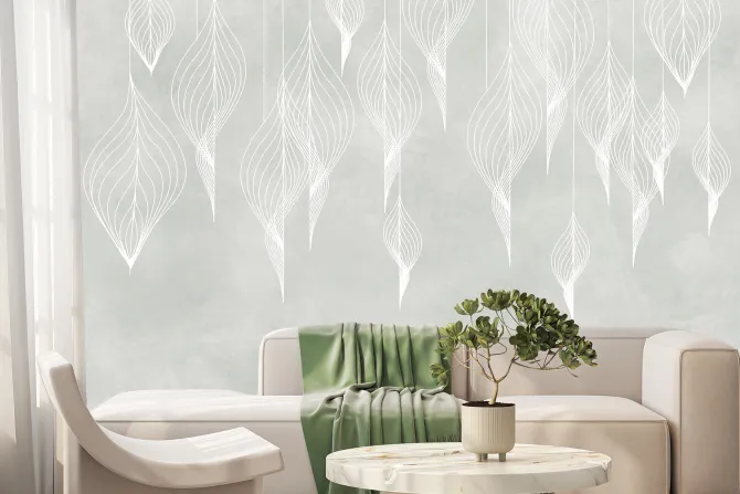 Fototapeta: Abstrakcyjne liście w stylu grunge