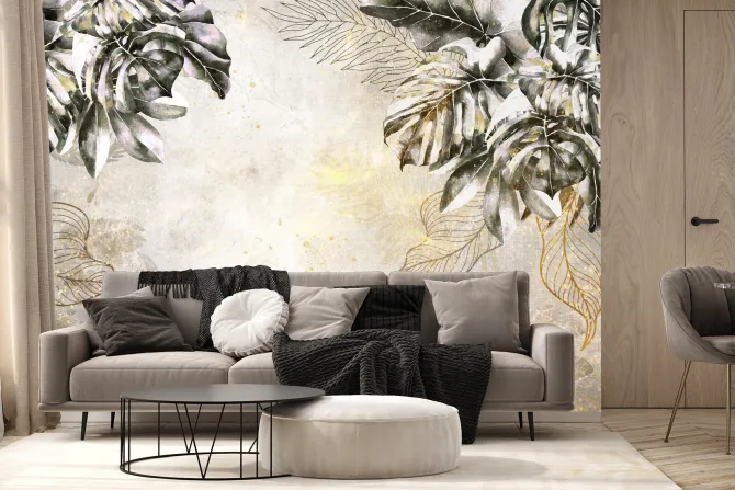 Fototapeta: Abstrakcyjne liście monstery