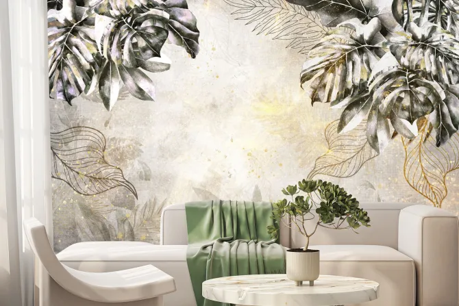 Fototapeta: Abstrakcyjne liście monstery